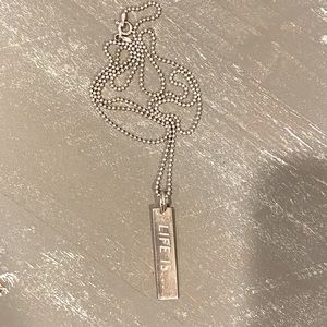 Sterling Silver “Life Is Beautiful” Charm Suicide Awareness Donation Inspiration
